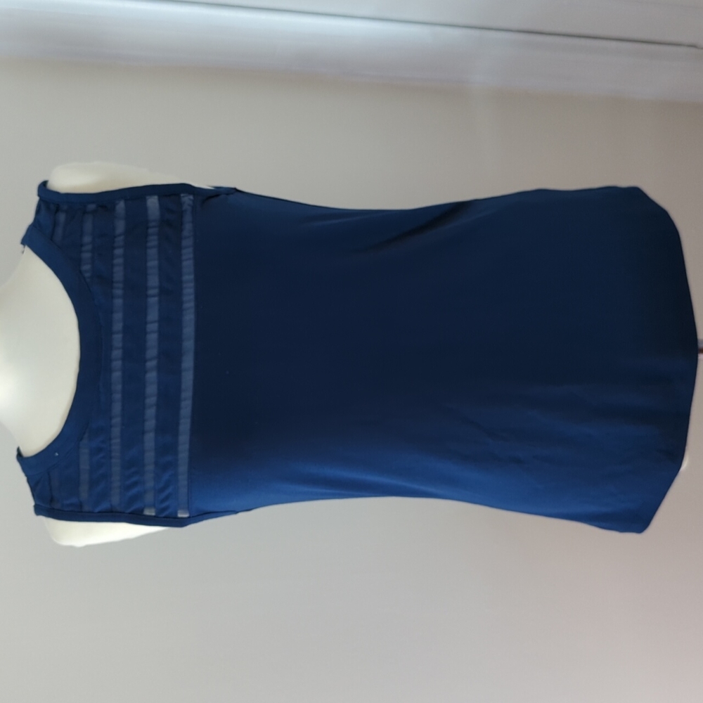 BR blouse with sheer panel collar stripes